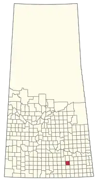 Location of the RM of Wellington No. 97 in Saskatchewan