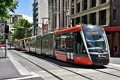 An Alstom Citadis 305 on George Street