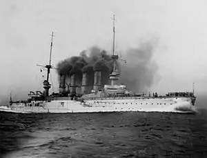 SMS Scharnhorst with pole masts