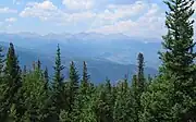 Looking northwest from near the summit of Squaw Pass