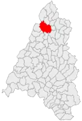 Location within Bihor County