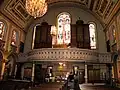 Interior view of the back of the chapel.