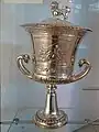 The Norden Cup, presented to Benjamin Norden, leading founder of the first Jewish congregation in South Africa, when he returned to England in 1858