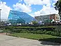 The Maloka museum from the sidewalk