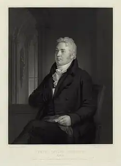 Samuel Taylor Coleridge at age 42, engraving by Samuel Cousins from a portrait by Washington Allston. Digitally restored.