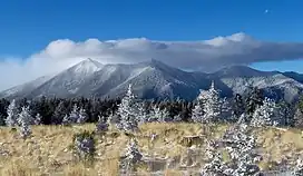 A color image of a mountain