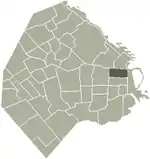 Location of San Nicolás within Buenos Aires