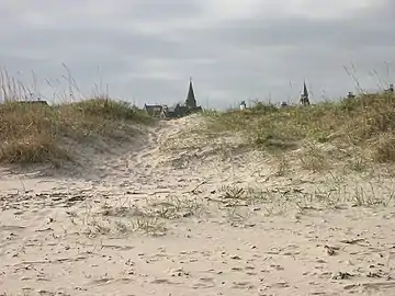 Looking south towards Nairn town from The West Beach.