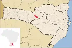 Location of Videira