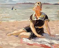 On a Sandy Beach, 1923