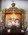 Holy Trinity statue in the style of Fridolin Leiber's painting, Santísima Trinidad Quasi-Parish, Malolos City, Philippines.