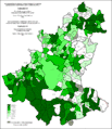 Share of Muslims in Sarajevo by settlements 1991