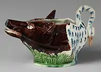 Fox and goose sauceboat, 1770s