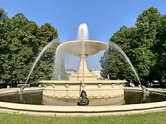 Saxon Garden with the central fountain