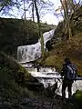 Scaleber force waterfall photographed from the base of the fall