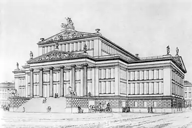 Karl Friedrich Schinkel's design, copper engraving, about 1830