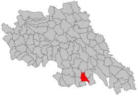 Location in Iași County