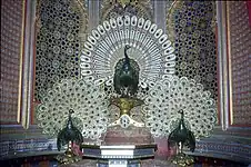 Ludwig's peacock throne in the Moorish Kiosk