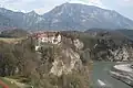 The castle and the Hinterrhein river