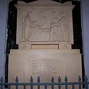 Memorial to Schwartz by John Flaxman, commissioned by Serfoji II, Raja of Tanjore, at the CSI Schwartz Church, Tanjore