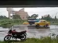 Rainy day view of Science City, Parama Island