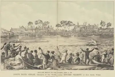 Sculling Championship of the World - 1876 - Edward Trickett defeats John Joseph Sadler