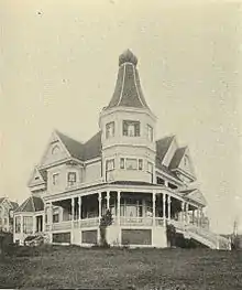 The George Kinnear house, 809 Queen Anne Avenue N, a Queen Anne built in 1888 on the lower part of Queen Anne Hill, demolished in 1958 to make way for the Bayview Manor retirement community.