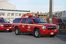 Chevrolet Suburban command vehicles with the Seattle Fire Department