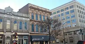 Reynolds–Day Building, Sterling Bank, and Baker Boyer Bank buildings in downtown Walla Walla