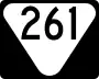 State Route 261 marker