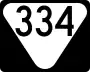 State Route 334 marker