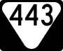 State Route 443 marker