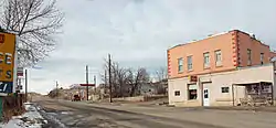 The highway as it passes through Segundo, Colorado.