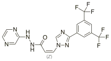 Skeletal formula of selinexor