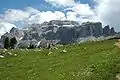 The Sella group seen from Val Gardena