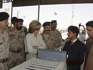 Military personnel with moustaches, at the Afghanistan-Pakistan border.