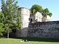 The Gallo-Roman rampart with tower # 29, Tour des Gardes in the Jardin du Roy.