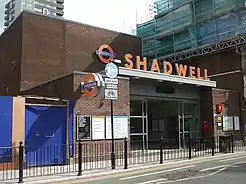 3D lettering above station entrance