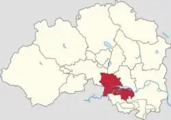 Location of Shahe Area within Changping District