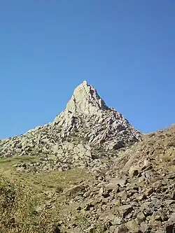 Sheyvar Mountain overlooking the village of Zandabad