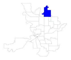 Location within the city of Spokane