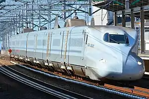 A JR West N700-7000 series trainset