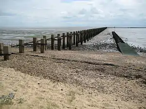 Remains of the Shoeburyness Boom, built to protect the  Thames Estuary from Soviet submarines during the Cold War