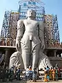 17.4 m (57 ft) Gommateshwara statue at Shravanabelagola, 10th century