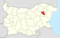 Shumen Municipality within Bulgaria and Shumen Province.