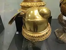 Ceremonial helmet of Queen regnant Shin Sawbu, now at the V&A Museum, London