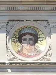 Mosaic medallion of Europe, by Charles Lemeire and Giandomenico Facchina