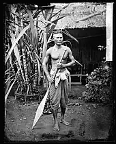 Photograph of a 19th century Siamese boatman by John Thomson