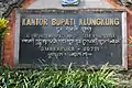 Klungkung Regent's Office sign