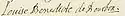 Louise Bénédicte de Bourbon's signature